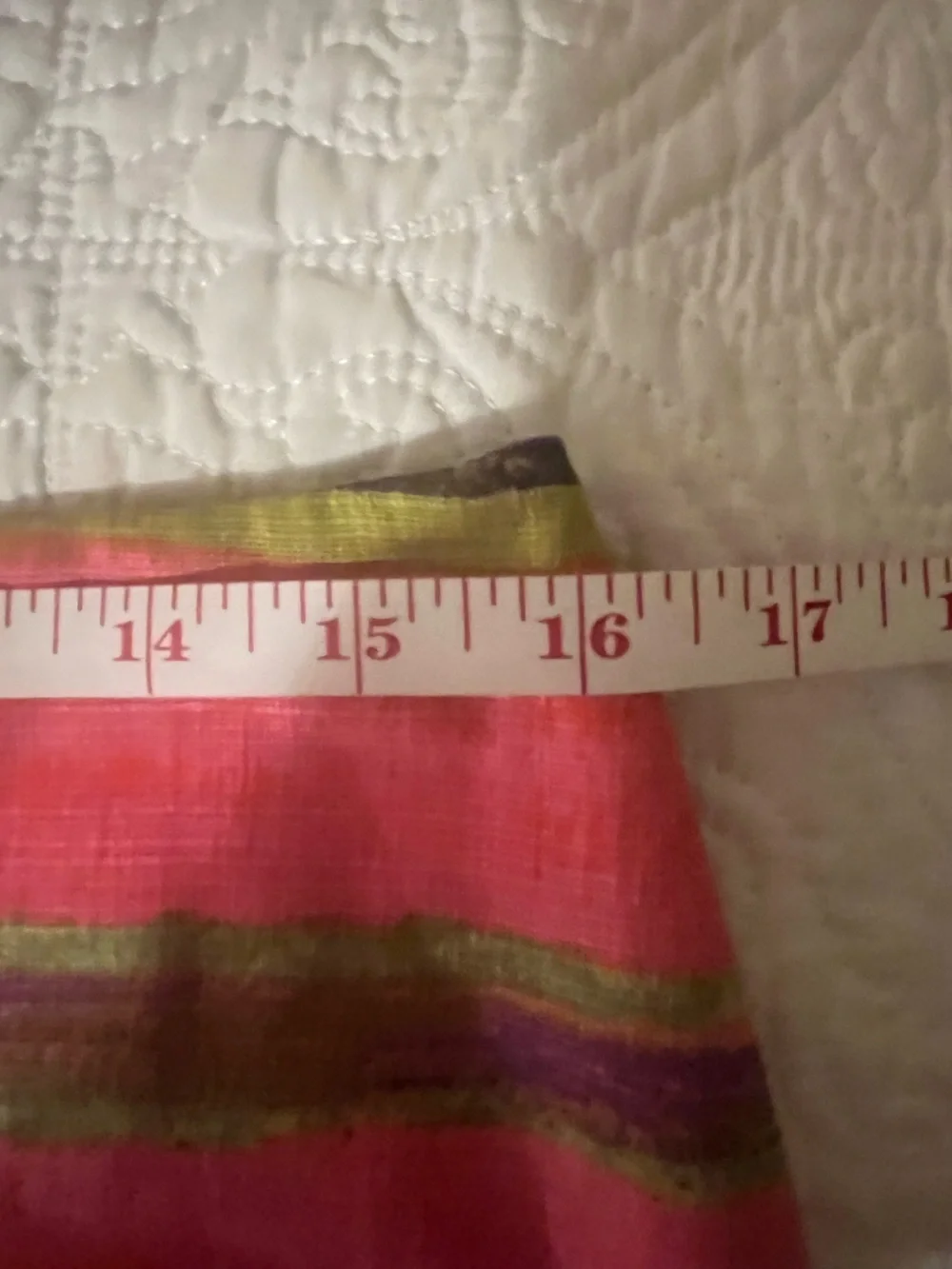 Ann Taylor Pink, Purple & Green Striped Mini Skirt